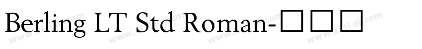 Berling LT Std Roman字体转换